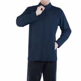 men Jackets Autumn and Winter New Style Sportswear Thick Korean Versi Slim Classic Stand Collar Fi Casual Trend Coat e0vd#