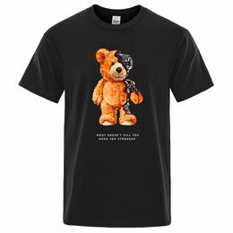 t shirt Men Short Sleeve Teddy Bear Show You What I Am Really Look Like T-Shirt Oversized Cott Tees Fi Casual Clothing v6PM#