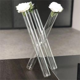 Party Decoration 20 Lot Wedding Event Vase Three-tube Shell Glass Flower Arrangement