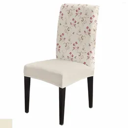 Chair Covers Flowers Leaves Birds Watercolour Cover Set Kitchen Stretch Spandex Seat Slipcover Home Dining Room