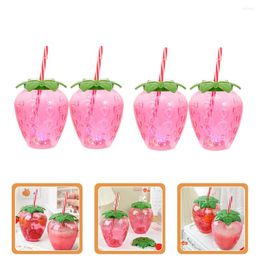 Wine Glasses 4 Sets Water Party Strawberry Juice Bottle Drinking Cup Cups The Pet Clear