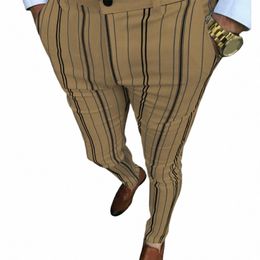 male Busin Suit Trousers Striped Large Size Refreshing Comfortable Casual Trousers Mens Big And Tall Pants V5l4#