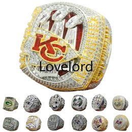 Set di anelli da campionato del Super Bowl LVII di lusso in oro 14 carati KC Champions Anelli per uomo Donna Gioielli sportivi con diamanti