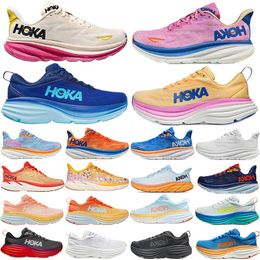 2024 One Running H O K A Shoes Clifton 9 8 X2 Cloud Blue Summer Song Cyclamen Men Women Outdoor Sports Trainers Sneakers 36-45