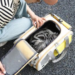 Cat Carriers Portable Pet Carrier Lightweight Bag For Dogs Cats Foldable Travel Carrying With Breathable Design Puppies