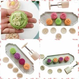 Baking Tools Plastic Mooncake Mould Tool 3D Mung Bean Flower Shaped Dessert Pastry Camellia Pattern 50g Cookie