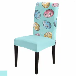 Chair Covers Easter Egg Blue Background Cover Set Kitchen Stretch Spandex Seat Slipcover Home Dining Room