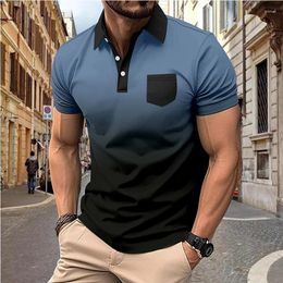Men's Polos Summer Fashion Lapel Short-sleeved Polo Shirt Business Casual Top