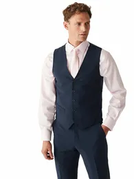 vest Male V Neck Sleevel Straight Regular Fit Elegant Suit With Pockets Suitable For Busin Casual Wedding Dres D30V#