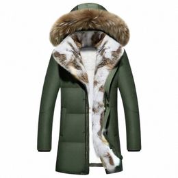 snow Wear Winter Coat Men Jacket for Men's Warm Fur lining Clothes Warm Parka Real Fur Windbreaker Winter Hooded Down Jacket x8Yp#