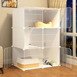 Cat Carriers Nordic Iron Mesh House Balcony Stitching Villa Products Small-scale Design Household Cage Indoor