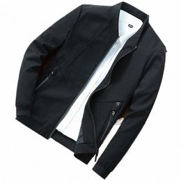 Homens Primavera Outono Jaqueta Casual Casaco Inglês Stand Neck Homens Simples Busin À Prova de Vento Conforto Todos os Jogos Jaqueta Homens Tamanho 8XL J6CH #