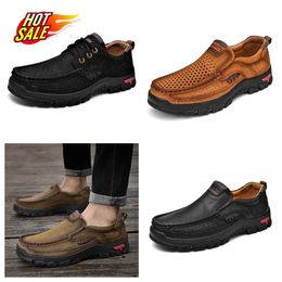 Casual Explosive shoes Men's large size men's casual GAI hot men's portable Lefu new leather shoes non smelly feet trainer Lightweight quality Stylish