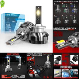 Upgrade New 2pcs D3S D1S Headlights HID D2S D4S D5S D8S D1R D2R D3R Turbo LED 35000LM CSP Chip 6000K White Brighter 90W Canbus Plug Play