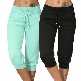 2021 Summer Women Bootcut Pants Casual Solid Colour Low Rise Drawstring Pockets Sports Pants Women Slim fit pants j19s#