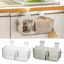 Hooks Storage Box For Kitchen Transparent Container Multi-purpose Wall Mounted Basket Organiser With Small