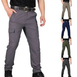 Pantaloni tattici militari da città da uomo Pantaloni cargo da combattimento Multitasche impermeabili Tuta da allenamento casual resistente all'usura 240326