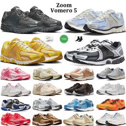 og Zoom Vomero 5 Mens Running Shoes Vast Grey Anthracite Yellow Ochre Mens Women Cobblestone Flat Pewter Panda Black Outdoor Walking Trainers Sneakers