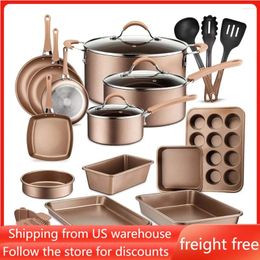 Cookware Sets 20-Piece Nonstick Kitchen Set - PTFE/PFOA/PFOS-Free Heat Resistant Ware Pots Baking Pan