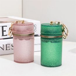 Storage Bags Luxury Women'S Lipstick Bag Keychain Exquisite Personality Pendant Accessories Key Ring Gift Lip Gloss Zipper Pouch