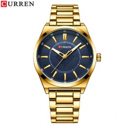 Curren Karien 8407 Men's Quartz Minimalist Business Stripe Casual Watch