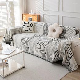 Chair Covers Ins Wind Abstract Sand Hair Towel Four Seasons General Sofa Cover Cloth Full One-Piece Blanket