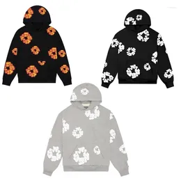 Men's Hoodies Y2K Men Clothing Hoodie Harajuku Hip Hop Sweatshirt Foam Kapok Print Letter Printing Pullover Gothic Oversize Hooded