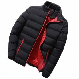 mens Winter Jackets Fi Casual Windbreaker Stand Collar Thermal Coat Outwear Oversized Outdoor Cam Jacket Male Clothes 91z1#