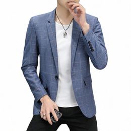 2023 High Quality Fi Autumn New Banquet Small Suit Slim Korean Men's British Leisure Suit Young Handsome Suit Jacket m3JS#