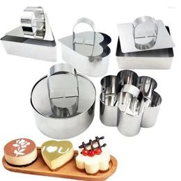 Baking Moulds Stainless Steel Mousse Ring Cake Mould Tools Kitchen Bakeware Moulds DIY Cupcake Salad Dessert Decorting