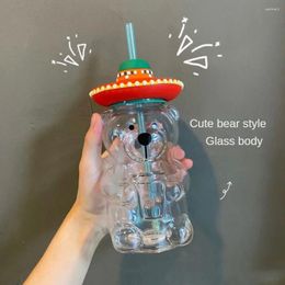 Wine Glasses Coffee Cup 500ml Unique Design High Quality Material The Perfect Gift Multi-function Cute Bear Glass For Milk