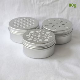 3 Styles Empty Aluminium Tins Storage Containers with Screw Hollow Lids 80ml/2.7oz Round Candles Travel Sample Storage Jars for Aromatherapy Air Freshener