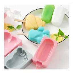 Baking Moulds Handmade Ice Cream Mould Silicone Cartoon DIY Lolly Tools