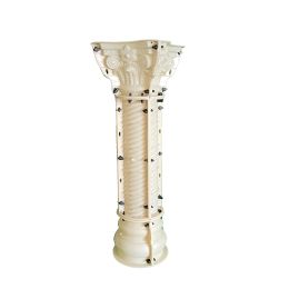 Gates 80x15cm/ 31.5x5.9in Threaded spiral Roman column Decoration Reusable Mould Pedestal Flower Seat Gypsum Concrete Mould