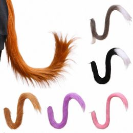 creative Japan Anime Fox Tail Cosplay Prop Fox Ear Tail Plush Cat Wolf Ears Fur Hairpin Halen Party Gift D0HE#