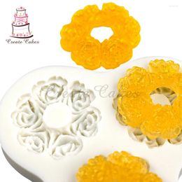 Baking Moulds 3 Holes Flower Silicone Mould Children Birthday Cake Decoration Supplies Tool Chocolate