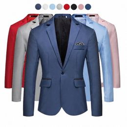 fi New Men's Casual Busin Jacket Slim Fit Dr Blazer Wedding Suit Jacket Fi Cocktail Party Suit Jackets k8vF#