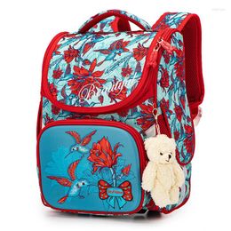 School Bags Children Grade 1-3-5 Orthopaedic Cartoon Backpacks Kids Large Capacity For Girls