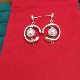 Stud Earring Popular Spanish Original Fashion 925 Silver Colour White Pearl with Notch Circle Pin INORBIT Earrings UNO de 50 Jewelr339O