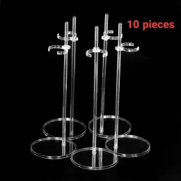 Racks 5/10pcs Transparent Doll Stand Display Holder Plastic Waist Foot Support Rack Bracket DIY Prop Model Dollhouse Accessories