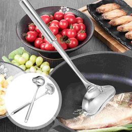 Spoons 2 Pcs Mini Desserts Stainless Steel Sauce Serving Kitchen Gadget Long Handle Set