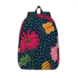 Storage Bags Yayoi Kusama Flowers Canvas Backpack For Women Men College School Students Bookbag Fits 15 Inch Laptop Abstract Art