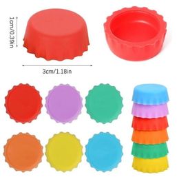 Silicone Drinkware Lid Beer Bottle Caps Silica-gel Wine Bottles Stopper Candy Coloured Seasoning Bottle-Stoppers T9I002597