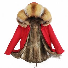 2022 New Mens winter outwear Classic jacket Real fox fur collar rabbit fur lined hooded parka winter mens outwear High quality E3G0#