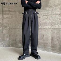 Men's Pants LUZHEN 2024 Loose Casual Suit Trendy Niche Design Wide Leg Elegant Original Korean Baggy Trousers 289313