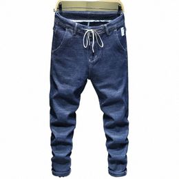 plus Size 7XL 8XL 9XL 10XL Winter Men's Jeans Thick Fleece Warm Harem Pants Male Fi Casual Streetwear Large Pocket Trousers s1uR#