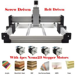 Workbee CNC Router Frame Wood Glass Engraver Milling Drilling Machine Kit with Tingle Tension System with Nema23 Stepper Motors