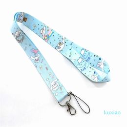 Cartoon My Melody Anime Lanyard for keys ID Card Gym Mobile Phone Straps badge holder DIY Hang Rope Lariat Keychain