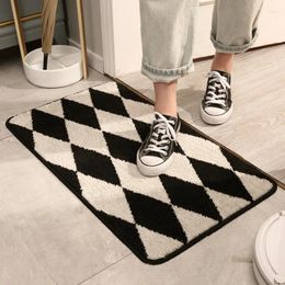 Bath Mats Geometric Polypropylene Entrance Floor Mat Home Doorway Wear-Resistant Stain-Resistant Dust Removal Absorbent Non-Slip Carpet