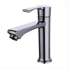 Bathroom Sink Faucets G1/2 European And American Style Zinc Alloy Faucet Single Handle Deck Mount Washbasin Cold Tap
